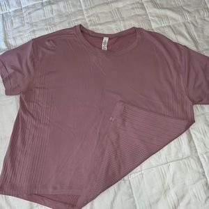 Lululemon pink eyelet shirt